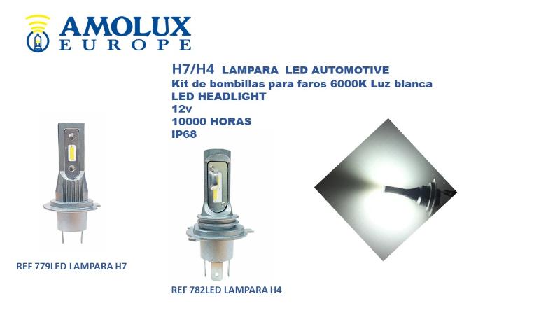 AMOLUX 779LED - LAMPARA LED H-7 12V 13W 6000K HOMOLOGADA 1 UNIDAD