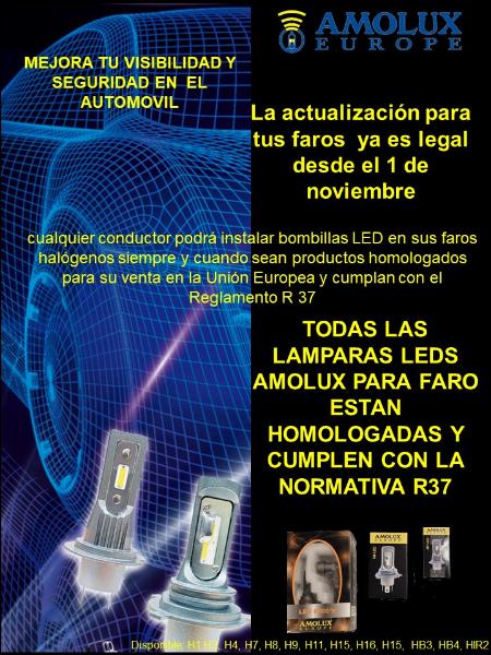 AMOLUX 782LED - LAMPARA LED H4 12V 13W 6000K HOMOLOGADA 1 UNIDAD