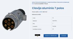 MAI ER02 - *NETO* CLAVIJA ALUMINIO 7P 12V