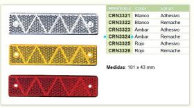 CRN 3324 - REFLECTOR 180X43 REMACHE AMBAR