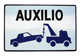 Matriculas Europeas 125 - PLACA GRUA AUXILIO EN CARRETERA 340X220 (MATRI 2037)