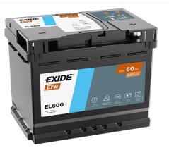 EXIDE EL600 - *NETO* BATERIA EXIDE EFB 12V 60AH 640A +D 242X175X19
