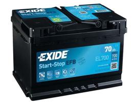 EXIDE EL700 - BATERIA 12V 70AH 720A +D 278X175X19