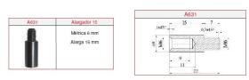 MRS PROL615 - PROLONGADOR M6 15MM