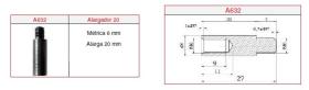 MRS PROL620 - PROLONGADOR M6 20MM