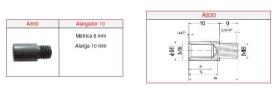 MRS PROL810 - PROLONGADOR M8 10MM