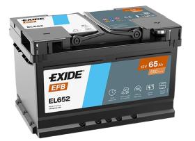 EXIDE EL652 - BATERIA EXIDE EFB 12V 65AH 650A +D 278X175X17