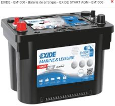 EXIDE EM1000 - BATERIA EXIDE START AGM 50AH 800A 260/173/206