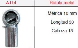 MRS ROT70 - ROTULA METRICA 10MM L30 BOLA 13MM **A114**