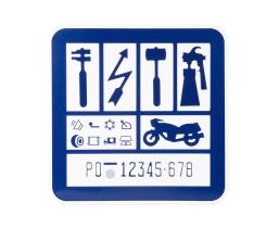 Matriculas Europeas 006300 - PLACA TALLER ESTAMPADA