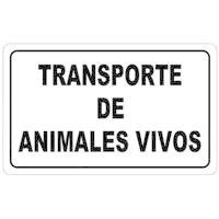 Matriculas Europeas 105OV3 - PLACA ANIMALES VIVOS BLANCA 340X220 PLASTICO