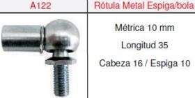 MRS ROT45 - ROTULA "COMPLETA* H10/M10 BOLA 16MM