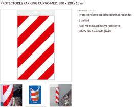 Pool Line 231002 - PROTECTORES PARKING CURVO MED. 380 X 220 X 15 MM