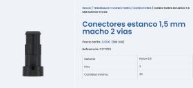 MAI CCT702 - CONECTORES ESTANCO 1,5 MM MACHO
