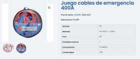 MAI PC335 - JUEGO CABLES DE EMERGENCIA DIESEL SECCIÓN 35MM 400AMP
