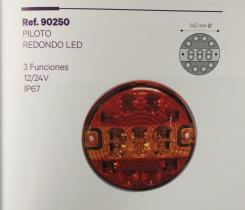 Tecnocem 90250 - PILOTO LED REDONDO 12/24V