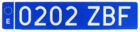 Matriculas Europeas 128SE - PLACA TAXI LARGA  520X110