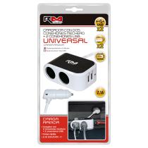 Pool Line 2140 - /// H.AS. /// CARGADOR MECHERO RM CONNECT, CON DOBLE CONEXIÓ