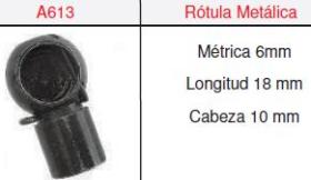 MRS ROT80 - RóTULA METRICA 6MM BOLA 10MM *METALICA*