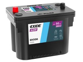 EXIDE EK508 -  BTR. EXIDE AGM 12V 50AH 800A 260/173/190