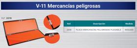 Matriculas Europeas 2019 - MERCANCIA PELIGROSA PLEGABLE (HORIZONTAL)