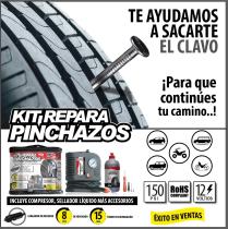 Pool Line 715080 - *NETO* KIR REPARA PINCHAZOS ( COMPRESOR + RECARGA 500ML + AC