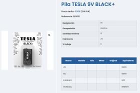 MAI 6LR61S - PILA TESLA 9V SILVER+