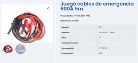 MAI PC550 - JUEGO CABLES DE EMERGENCIA 600A 5M