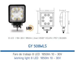 MRS GY508WLR - *NETO* FARO TRABAJO LED 10/30V 24W GOOD YEAR IP67