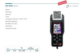 Tecnocem 55213 - **NETO**TESTER BATERIA 12/24V IMPRESORA PANEL TACTIL AGM GEL