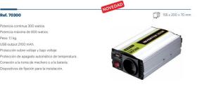 Tecnocem 70300 - CONVERTIDOR DE CORRIENTE 300W