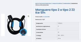 MAI VE01 - MANGUERA TIPO 2 A TIPO 2 22 KW 5M