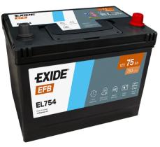 EXIDE EL754 - BATERIA EXIDE EFB 12V 75AH 750A 270/173/222 +D