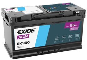 EXIDE EK960 - *NETO* BTR. EXIDE AGM 96AH 850A 353/175/190 +D