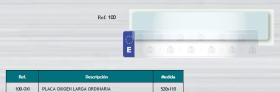 Matriculas Europeas 100C - PLACA ORDINARIA LARGA EUROPEA 520X109 SIN BORDÓN