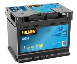 Fulmen FK620 - *NETO* BTR. FULMEN AGM 62AH 680A 242/175/190 +D