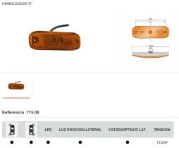 RINDE 71500 - PILOTO POSICION LATERAL LED 12/24V