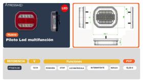 RINDE PT087400 - PILOTO TSRO. LED MULTIFUNCION