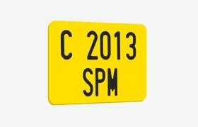 PLACAS ACRILICAS 061140 - PLACA ACRILICA CICLOMOTOR LARGA 140X120
